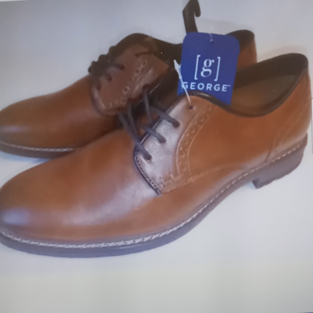 George Sz 9 brown oxfords new cognac brown